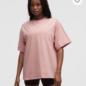 Lululemon Athletica Pink cotton oversized short Sleeve Tee nwot